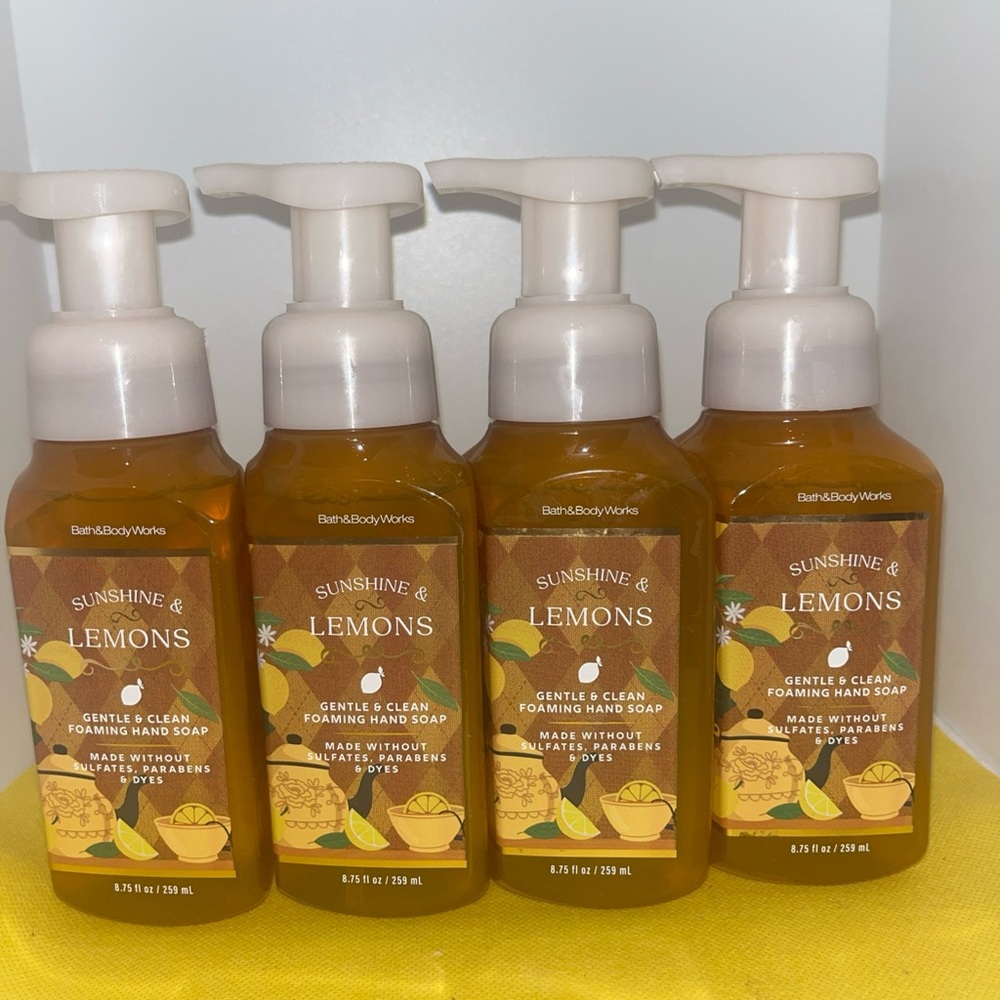 4-Pack NEW Sunshine & LEMONS  Foaming Hand Soap 8.75 oz Bath & Body Works